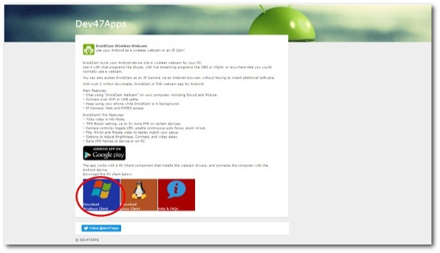 スマホのwebカメラ化 step7