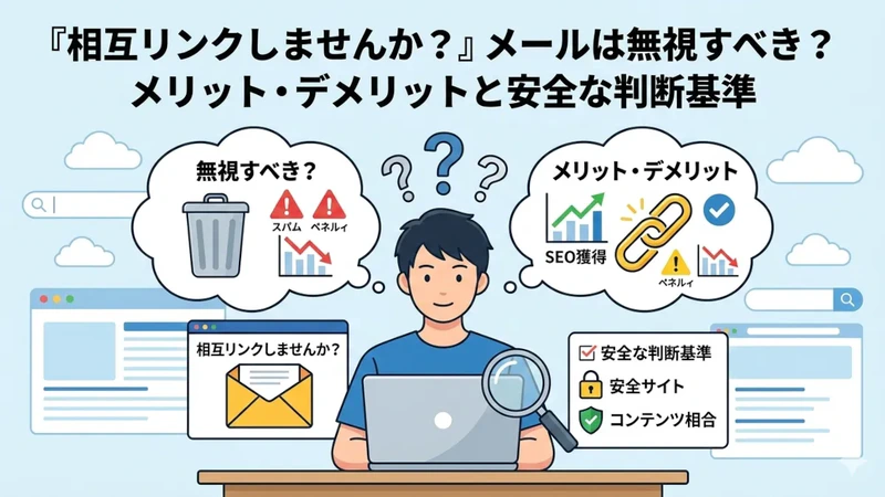 【保存版】「相互リンクしませんか？」メールは無視すべき？メリット・デメリットと安全な判断基準