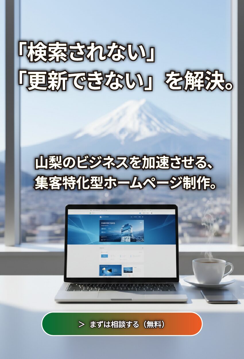山梨集客ドットコムの集客特化型ホームページ制作